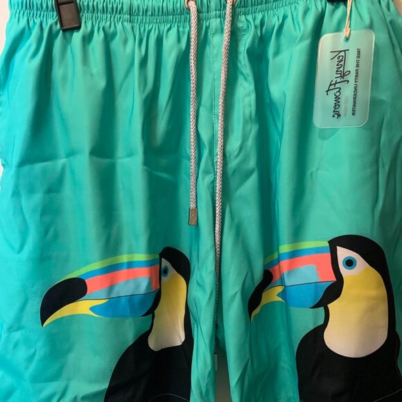 NWT    KENNY FLOWERS The Toucan Tango- SWIM TRUNKS - Picture 5 of 7